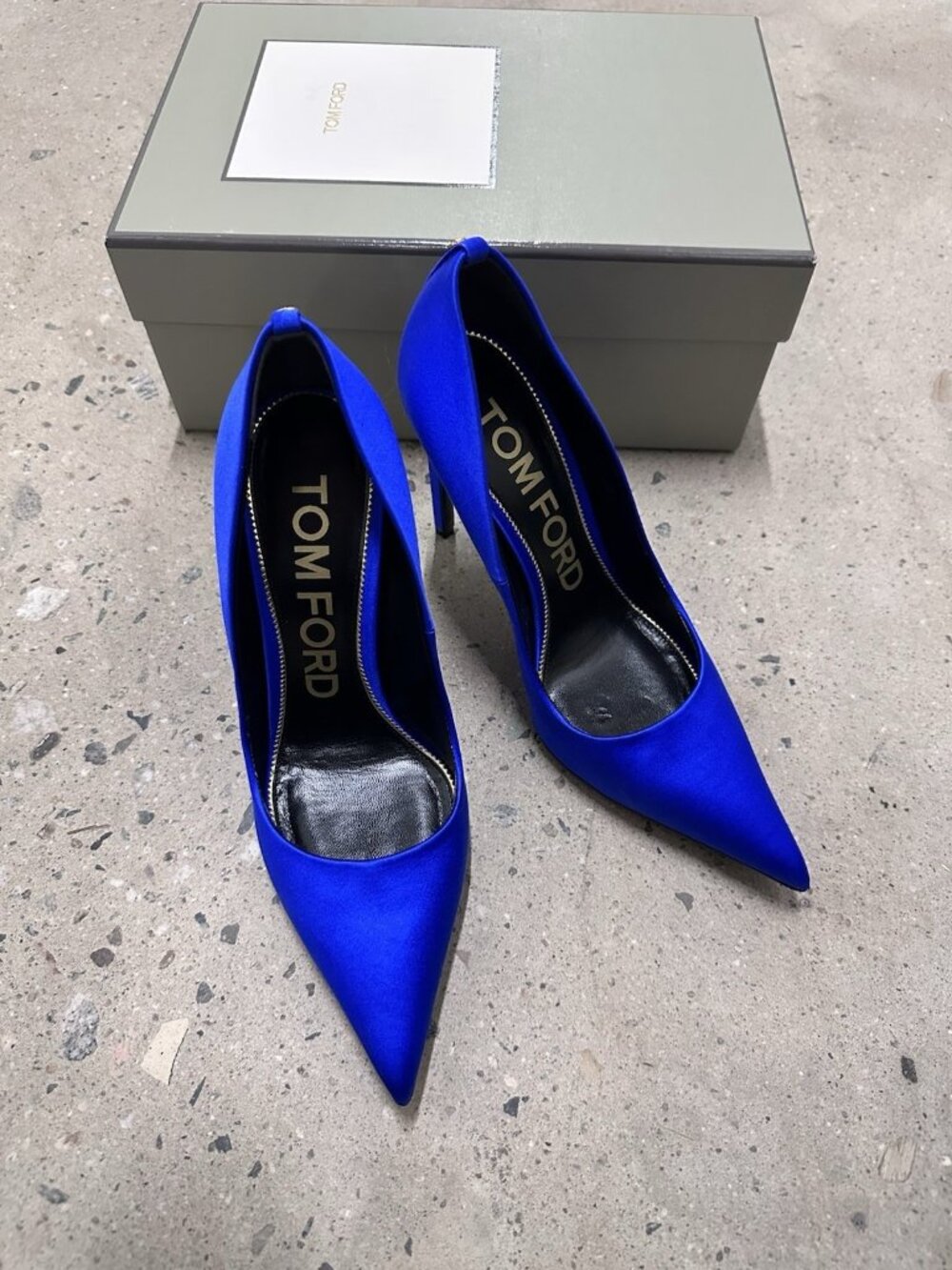 TOM FORD T Screw Pump 105 Heels Electric Blue